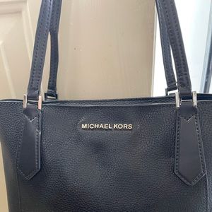 Michael Kors Shoulder Bag.  Black. Medium Size. Silver Hardware.